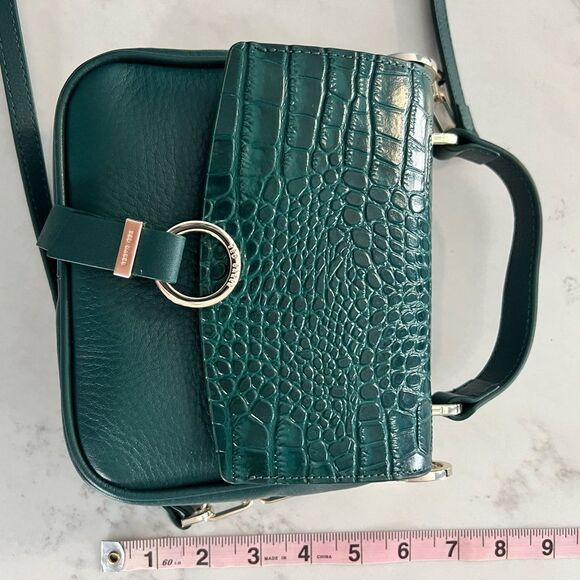 NWOT Ted Baker London Loop & Tab "Grainy" Mini Crossbody   DARK GREEN - Picture 9 of 9
